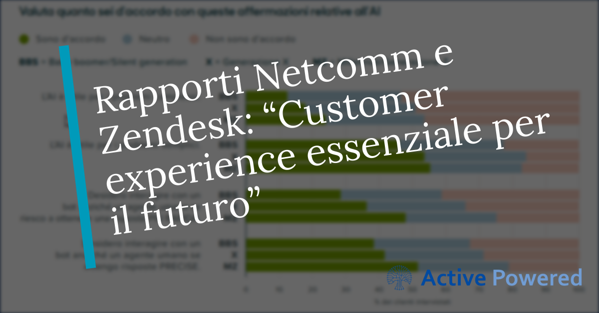 Rapporti Netcomm e Zendesk: “Customer experience essenziale per il futuro”